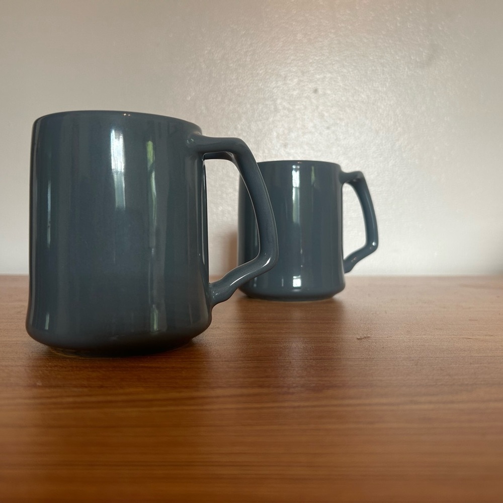 Dansk kobenstyle mugs set of 2 - grey blue color